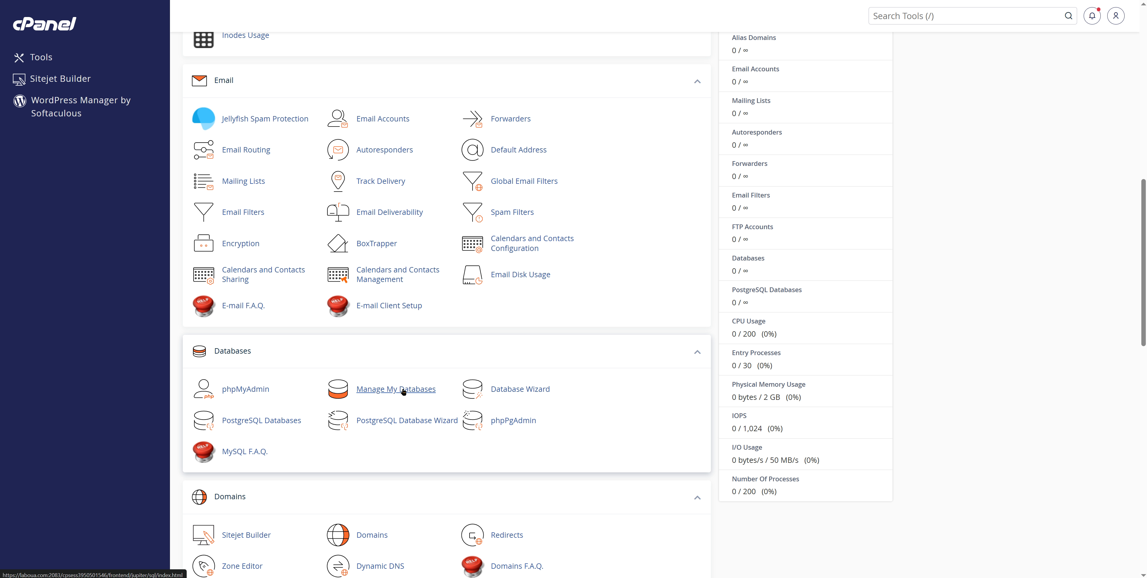 Manage Databases